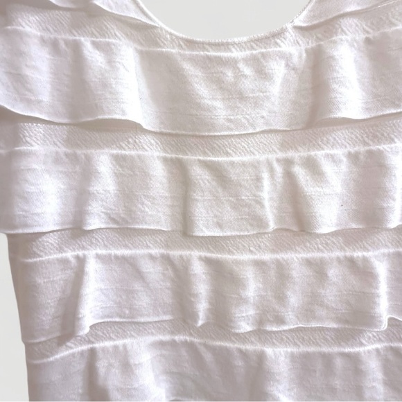 Max Studio White Sleeveless Tiered Ruffle Maxi Dress | XS - Picture 4 of 5